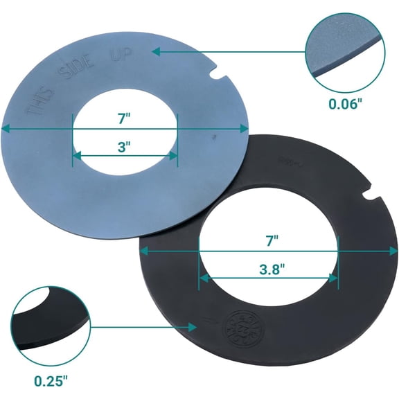 385311462 rv Toilet Rubber Bowl Seal kit Replace ，Suitable for VacuFlush and Sealand Models of Pedestal Toilets