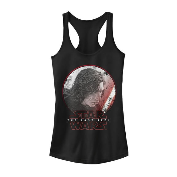 Junior's Star Wars The Last Jedi Kylo Ren Racerback Tank Top Black Small