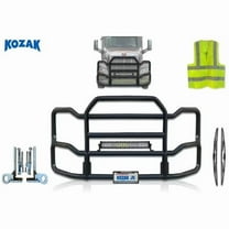 Kozak Front Grille Deer Moose Brush Bumper Guard Large Black Compatible with 579 2013-2020