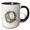 Black/White, variant on 3drose, Cute Praying Mantis and Mountain Laurel Blossom, 15oz Two-tone Red Mug