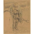 thumbnail image 3 of Stanisław Wyspiański 20x24 Black Modern Framed Museum Art Print Titled - Grandfather Proszyce Under the St. Mary's Church in Krakow (1900), 3 of 5