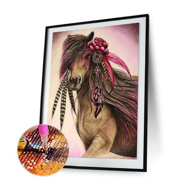 Cuadros Decorativos Caballo 5D DIY Diamond Painting Kits Full Square Drill Mosaic Art (40x50CM) Sywqhk Nuevos Originales