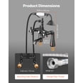 thumbnail image 3 of VEVOR Clawfoot Tub Faucet, Deck Mount Bathtub Faucets with Handheld Shower, Vintage Oil-Rubbed Bronze Clawfoot Tub Filler Faucet Shower Kit with 360° Rotation Spout & 59-inch Long Hose for Bathtubs, 3 of 9