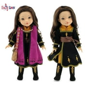 Emily Rose 14.5 Inch Doll Clothes 6 Piece Princess Anna Frozen 2 Inspired 14" Doll Outfit, Including Embroidered Boots