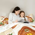 thumbnail image 4 of Castle Fairy Gingerbread Man 7-Piece Bedding Comforter Set for For Teens Women Men,Merry Christmas King Bedding Sets,Xmas Festival Theme Ultra Soft Bed Sheets,Breathable Home Decor, 4 of 8