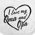 thumbnail image 4 of Inktastic I Love My Oma and Opa in Black Chalk Heart Boys or Girls Baby Bib, 4 of 4