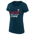 thumbnail image 2 of Women's G-III 4Her by Carl Banks Navy Minnesota Twins Super-Slim Fit Lightweight Team Graphic T-Shirt, 2 of 3