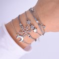 thumbnail image 2 of Señora copo de nieve pulsera brazalete de la personalidad Set Estrella de cinco piezas Set de cuerda Luna pulseras, 2 of 2