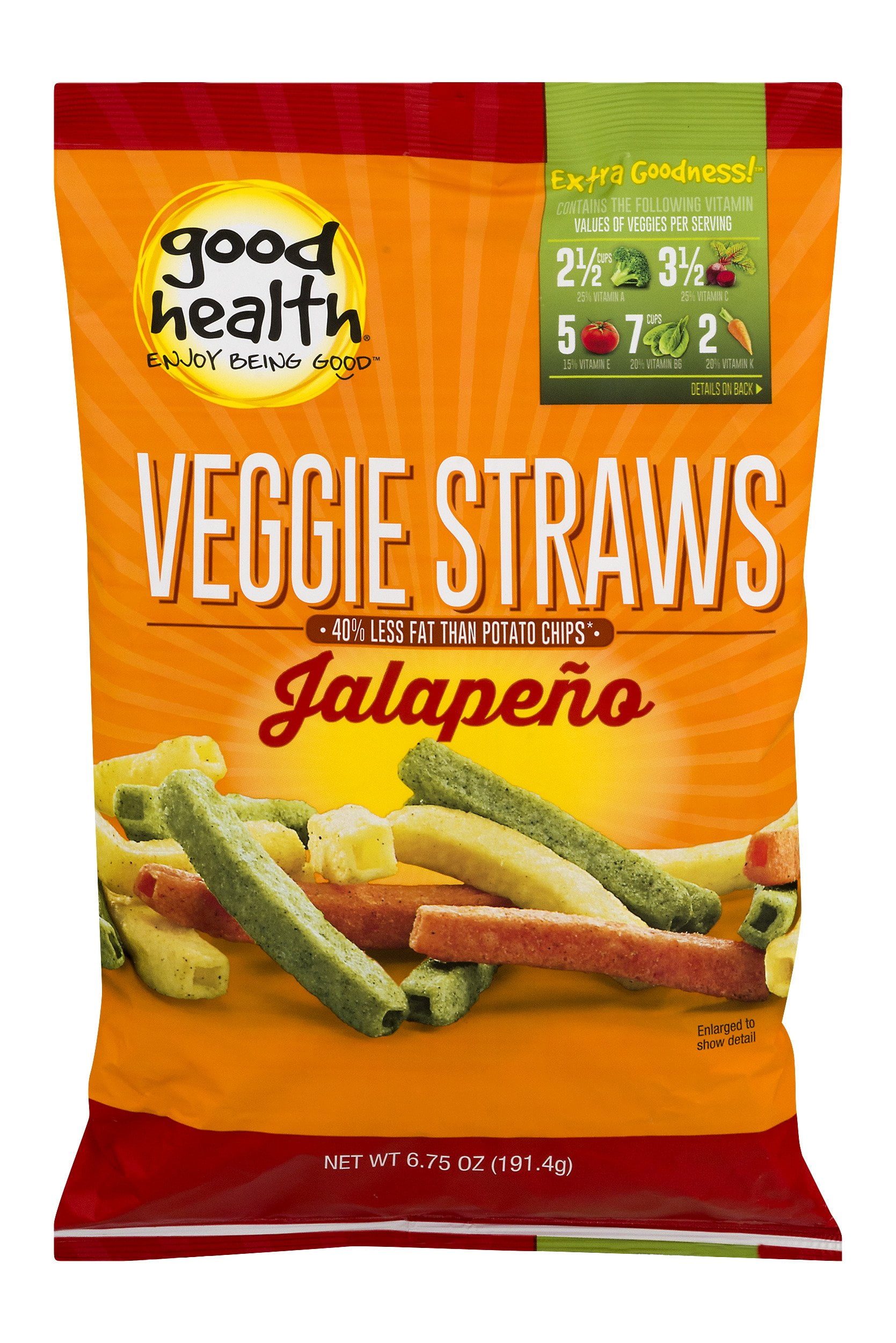 Good Health Jalapeno Veggie Straws 6.75 oz Bags Pack of 10