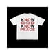 thumbnail image 1 of Cotton Crewneck Tee for everyday Wear – 'Know God, Know Peace' inspiring Graphic Tee,White, 1 of 7
