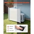 thumbnail image 5 of 2 Panels 50x50 Inch White Vinyl Privacy Screen Fence with 27.6 Inch Ground Stakes for AC Units Pool Equipment and Trash Cans, 5 of 7