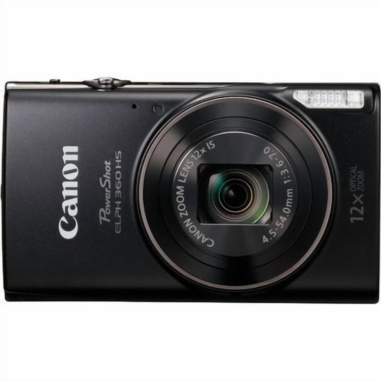 Canon PowerShot IXY 650 (ELPH 360) HS Digital Camera (Black) with
