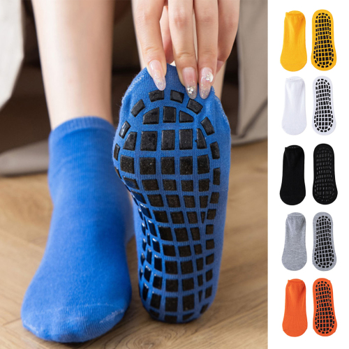 DGROEE 2 Pairs Non Slip Socks with Grip Hospital Yoga Pilates Socks
