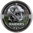 thumbnail image 1 of Oakland Raiders Round Chrome Wall Clock, 1 of 1