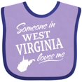 thumbnail image 3 of Inktastic Someone in West Virginia Loves Me Boys or Girls Baby Bib, 3 of 4