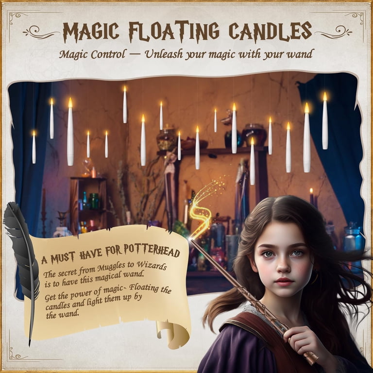 Cocobela Floating Candles with Magic Wand Remote - 12 Pack photo 4