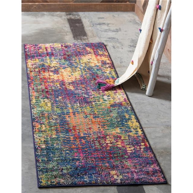 Unique Loom 3142242 2 ft. 2 in. x 6 ft. Bondi Chromatic Runner Rug, Multi Color