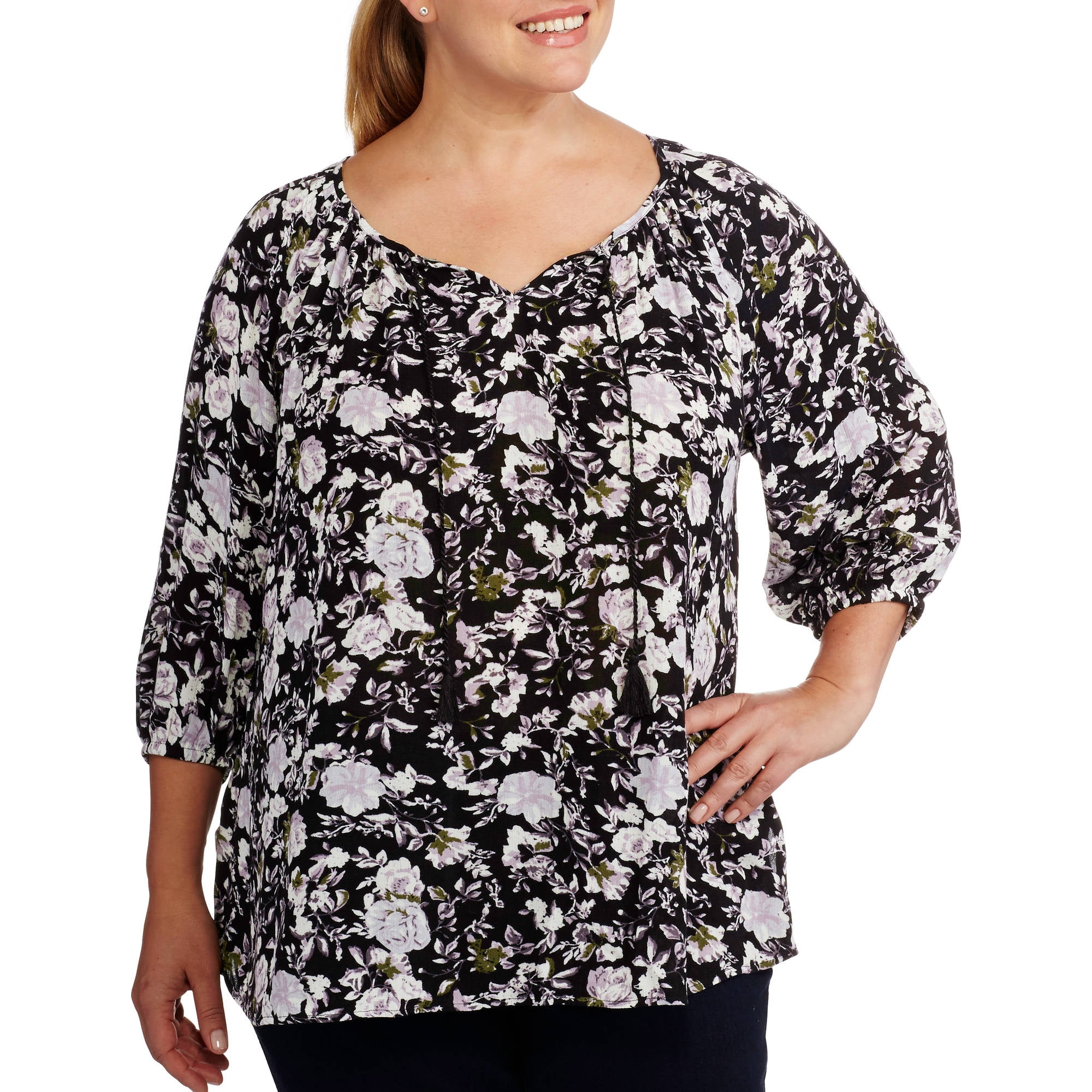 faded glory peasant blouses for women walmart