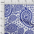thumbnail image 2 of oneOone Velvet Blue Fabric Asian Paisley Craft Projects Decor Fabric Printed By The Yard 58 Inch Wide, 2 of 4