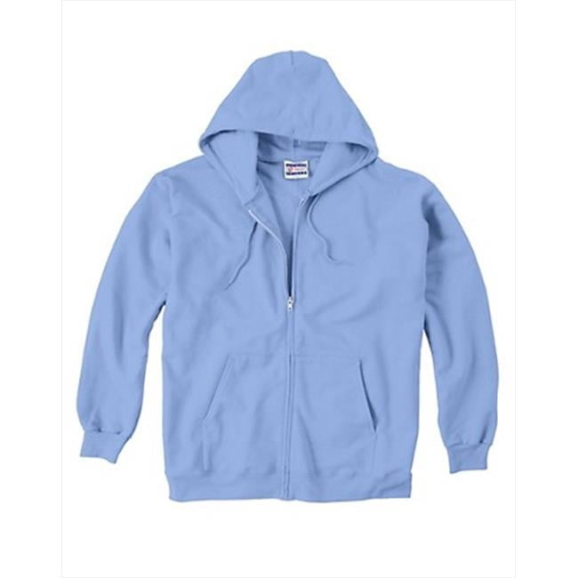 F280 Ultimate Cotton Fleece FullZip Adult Hoodie Size 3XL, Light Blue