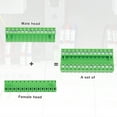 thumbnail image 4 of 13 Pin 5mm 0.2 Inch Pitch PCB Mount Screw Terminal Male Female, Green, 4 of 6