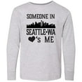 thumbnail image 3 of Inktastic Seattle Washington Someone Loves Me Skyline Long Sleeve Youth T-Shirt, 3 of 5