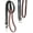 Black/Brown, variant on Horse Western 8' Brown Leather Rubber Grip Contest Barrel Reins Teal 805LR13TL