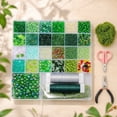 thumbnail image 5 of 3D Beaded Green Plant DIY Kit, Beads Small Craft Supply Pack without Pot, 3D DIY Bead Kit with Beading Thread and Storage Case for Tabletop Home Decor, 5 of 7