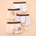 thumbnail image 2 of Hpapadks Boys Underwear Baby Boy Daily Comfort Cartoon Print Stretchable Boxer Underpants 4PCS Orange 9-10 Years, 2 of 4