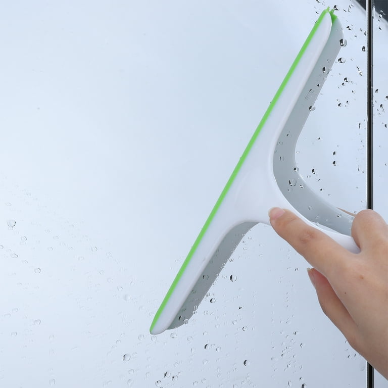 Silicone Shower Squeegee - All-Purpose Glass Shower Door Squeegee,Portable  Window Squeegee, 11.22-Inch Streak-Free Glass Wiper for Car Glass, Shower