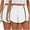 White, variant on Shorts for Women Plus Size Clearance,,Xunlbb 2pc Women's Summer Solid Color Sexy Elastic Waist Side Pleated Casual Shorts ,Black M