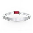 thumbnail image 2 of East-West Stackable Baguette Ring in 10K White Gold, 2 of 3