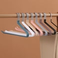 thumbnail image 2 of 10pcs Trousers Pants Hangers Non Slip Coating Slim Space Saving Open Ended, 2 of 20