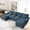 Blue + 4 Seats, variant on 110" U-Shaped Modular Sectional Sofa, Cloud Couch for Living Room, 4-Seat Deep Seat with Pillows & Double Chaise, Modern Chenille-Like Fabric, Gray