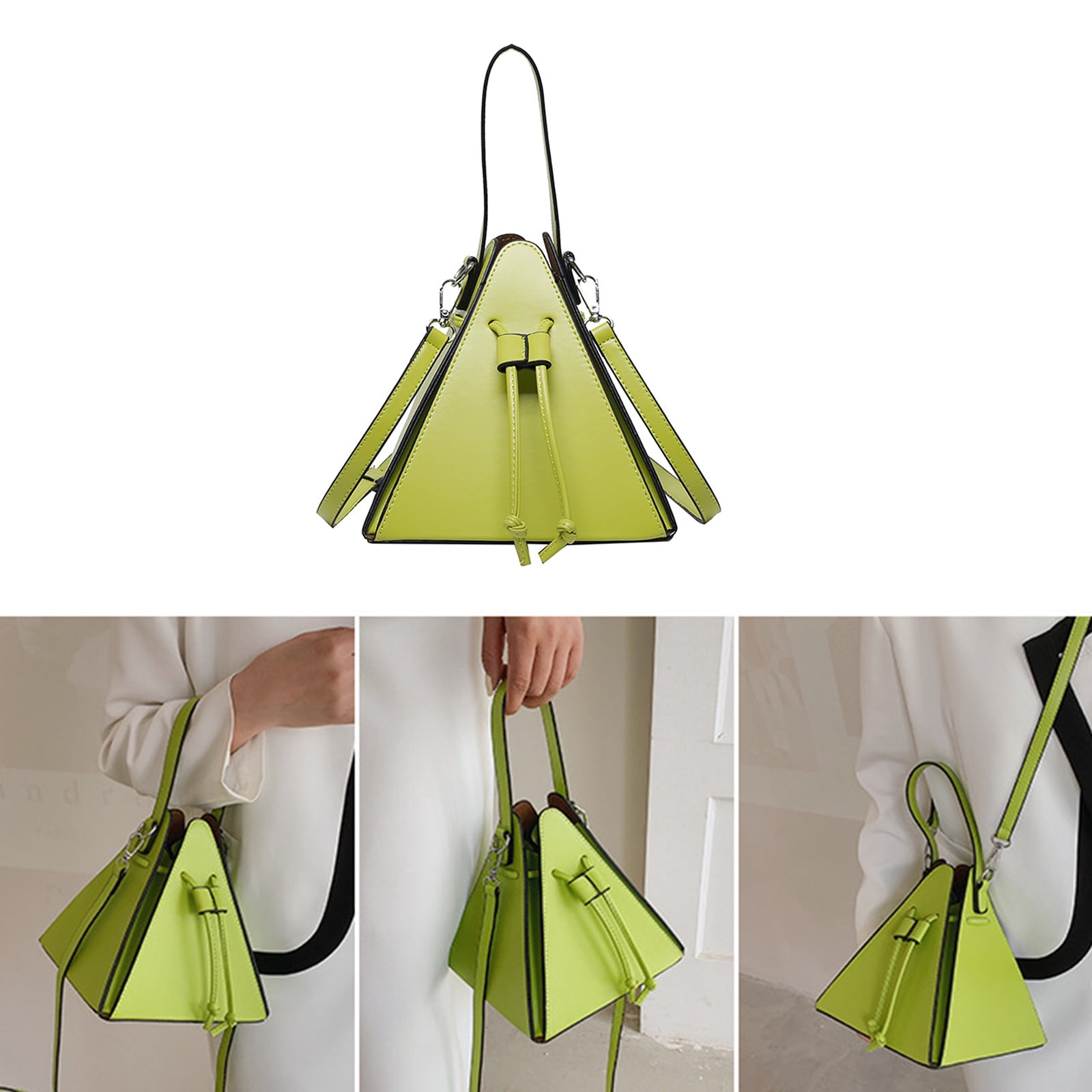 COOLHOOD Stylish PU Triangle Shoulder Bag for Women Versatile and Crossbody Bags Handbag