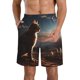 thumbnail image 1 of Fotbe Pyramid Desert Cat Trajes de Baño Estampados para Hombre, Shorts de Verano de Secado Rápido, Ropa de Playa, Bañadores-XX-Large, 1 of 6