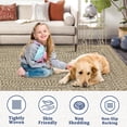 thumbnail image 3 of Memoryfield 8' x 10' Modern Braided Area Rug, Washable Floor Cover, Non-Slip Stain-Resistant Soft Rug for Living Room Bedroom Office, Linen, 3 of 9