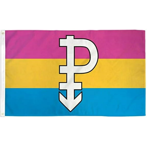 3x5 Pansexual Symbol Pride Flag LGBT Gay Lesbian Omnisexual Outdoor Banner  New