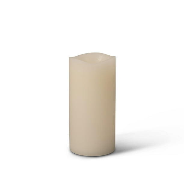 6Inch Tall BatteryOperated Bisque Wax Glow Wick® LED Candle with