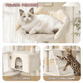 thumbnail image 6 of MoNiBloom Cat Tree, 70 Inch Cat Tree Tower with 2 Condo, Tall Cat Tower with Scratching Post, Cat Climbing Tower, Cat Tree for Indoor Cats, Beige, 6 of 8