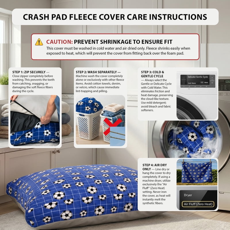 Sensory Crash Pad for Kids & Adults,Soft Landing Crash Mat with Foam Blocks,Removable and Washable Cover,Non-Slip Bottom for Jumping, Relaxing & Play,36" x 36"