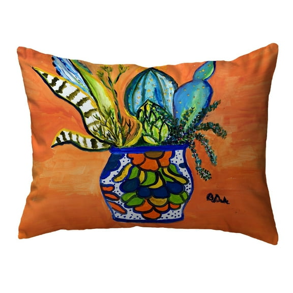 Cactus in Pot Noncorded Pillow 16x20 Medium