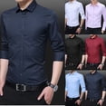 thumbnail image 3 of CENL Men Casual Fashion Slim Fit Long Sleeve Casual Business Formal Dress Tops Shirts, 3 of 8