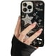 thumbnail image 2 of LOLAGIGI Funda para iPhone 13 Bling Stars 3D Hearts Diamond Twinkle Star Glitter Y2K Spark Luxury Girly Estética Diseño personalizado para mujeres niñas adolescentes Funda de TPU suave transparente, 6, 2 of 4