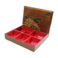 thumbnail image 1 of Caja bento japonesa para transportar alimentos, caja bento tradicional para el hogar, la oficina y el restaurante. 6 cuadrícula, 1 of 9