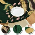 thumbnail image 4 of Aloha Round Fitted Tablecloth Tropical Leaf Design Windproof & Spill-Proof Cover for Outdoor Dining, 4 of 5