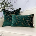 thumbnail image 5 of Green Throw Pillow Cover Wavy Cushion Cover Modern Zippered Rectangular Pillowcase for Sofa Couch Bedroom Living Room Home, 12x20 Inch, 5 of 7