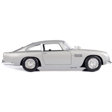 Silver Metallic James Bond 007 Goldfinger 1964 Movie James Bond Collection Series 1 by 24 Scale Diecast Model Car for Aston Martin DB5 RHD