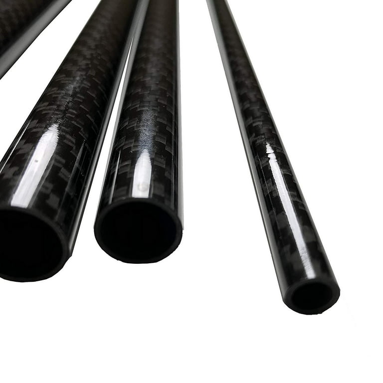 1 Carbon Fiber Tube - 25mm x 23mm x 1000mm - 3K Roll Wrapped 100