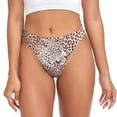thumbnail image 1 of Balery Leopard Brown Tangas de Algodón para Mujer con Estampado – Ropa Interior Sexy, Transpirable, G-string-X-Large, 1 of 6